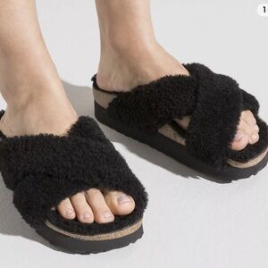 BIRKENSTOCK Papillio Daytona Shearling Teddy Sandals